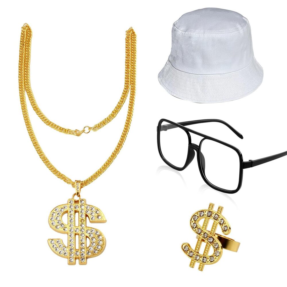 3971 90s Accessoriess Outfit For Women,Men 80s Hip Hop Costume